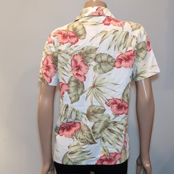 Vintage Lemon Grass Hawaiian Shirt Linen Cotton Short Sleeve Top - Picture 5 of 8